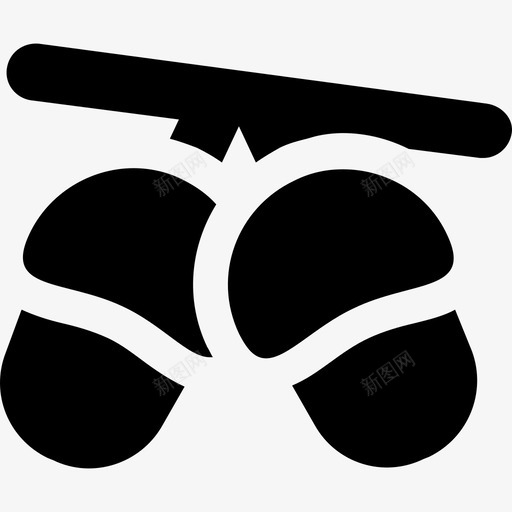 一对橡子大自然在森林里图标svg_新图网 https://ixintu.com 一对橡子 在森林里 大自然