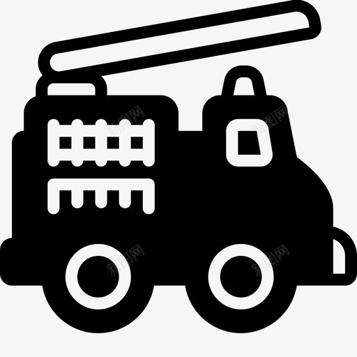 消防车儿童引擎图标svg_新图网 https://ixintu.com 儿童 实心玩具 引擎 消防车 玩具