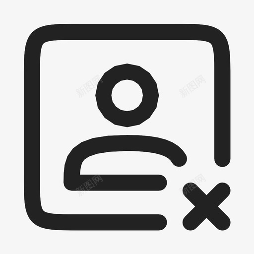 删除联系人用户界面图标svg_新图网 https://ixintu.com 删除联系人 用户界面图标