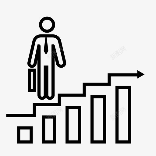 职业阶梯商人加薪图标svg_新图网 https://ixintu.com 加薪 商人 职业阶梯