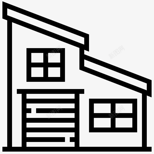房地产公寓楼房图标svg_新图网 https://ixintu.com 住宅 公寓 房地产 房子 楼房