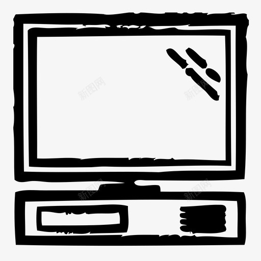 计算机工作站教育实验图标svg_新图网 https://ixintu.com 学习 学校 实验 教育 科学 素描2 计算机工作站