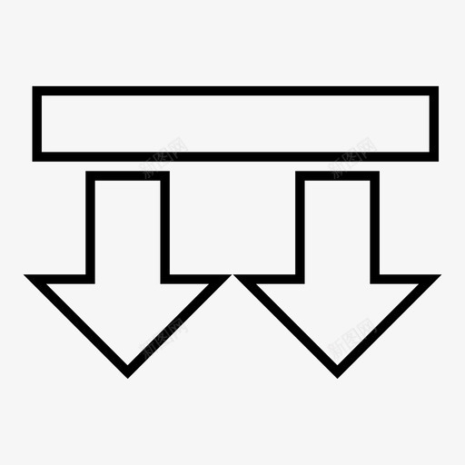 向下移动箭头向下箭头图标svg_新图网 https://ixintu.com 下拉 下载 向下移动箭头 向下箭头 箭头轮廓