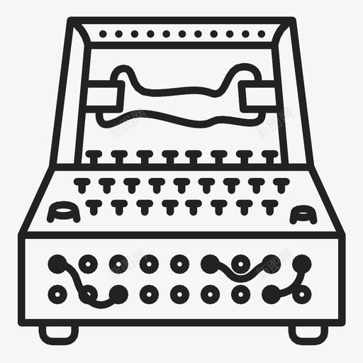编码机谜科学图标svg_新图网 https://ixintu.com 复古 科学 编码机 谜