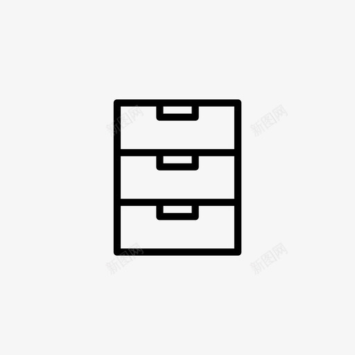 抽屉抽屉柜家具图标svg_新图网 https://ixintu.com 办公软件 家具 抽屉 抽屉柜