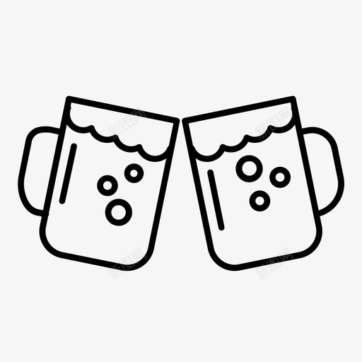 2017年啤酒酒精干杯图标svg_新图网 https://ixintu.com 2017年啤酒 品脱100杯 干杯 酒精