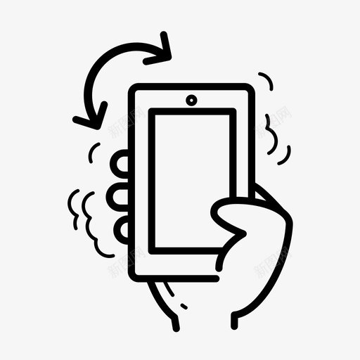 摇动打电话触摸手势图标svg_新图网 https://ixintu.com 打电话 摇动 触摸手势