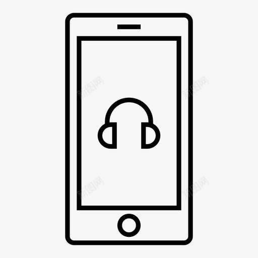 移动耳机音频收听图标svg_新图网 https://ixintu.com 声音 收听 移动2 移动耳机 音频