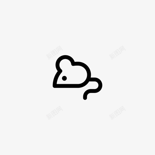 老鼠害虫尾巴图标svg_新图网 https://ixintu.com 害虫 小图标 尾巴 老鼠