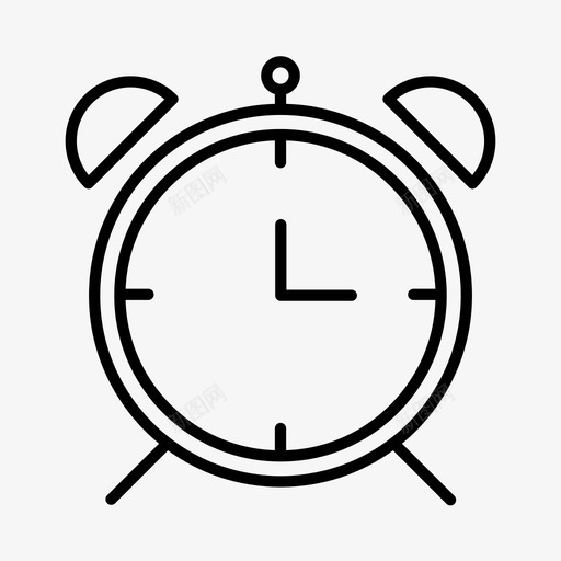 闹钟早上上学图标svg_新图网 https://ixintu.com 上学 教育 早上 起床 闹钟