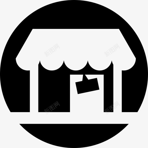 商店电子商务市场图标svg_新图网 https://ixintu.com 商店 在线 市场 电子商务 网络负空间