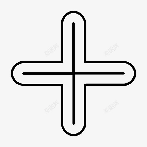加上加法数学图标svg_新图网 https://ixintu.com 两行 加上 加法 数学
