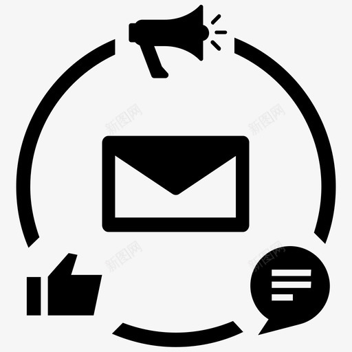 电子邮件营销活动新闻稿图标svg_新图网 https://ixintu.com 新闻稿 活动 电子邮件营销 营销集2