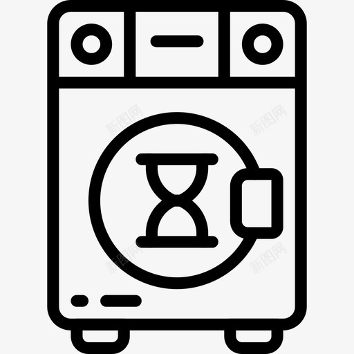 洗衣机忙家电在用图标svg_新图网 https://ixintu.com 在用 家居自动化概述 家电 洗衣机忙 等