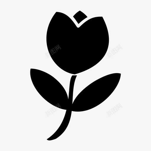 花美丽花园图标svg_新图网 https://ixintu.com 树叶 植物 美丽 自然 花 花园