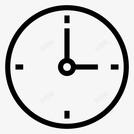 时钟小时时间图标svg_新图网 https://ixintu.com 互联网线路图标 墙 小时 时钟 时间 计时