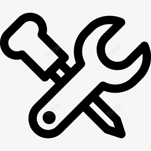 螺丝刀和扳手通用ui图标svg_新图网 https://ixintu.com 螺丝刀和扳手 通用ui