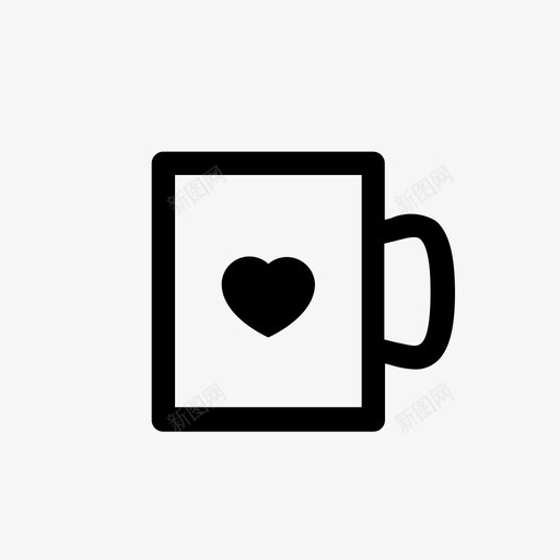 杯心咖啡茶图标svg_新图网 https://ixintu.com 咖啡 杯心 茶