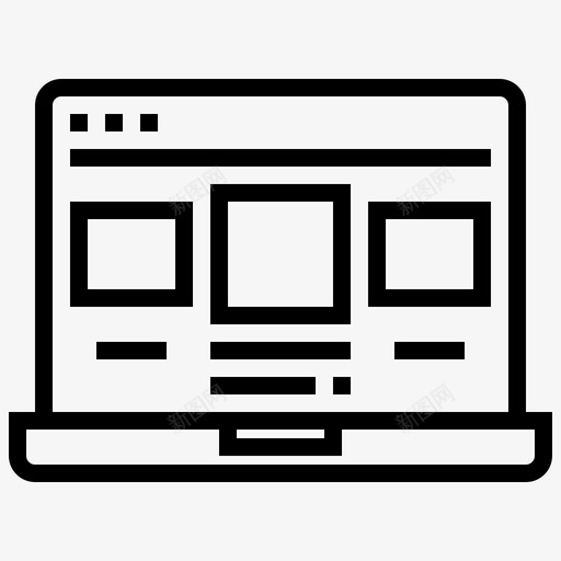 网页笔记本电脑用户界面图标svg_新图网 https://ixintu.com 用户界面 笔记本电脑 网站 网页设计