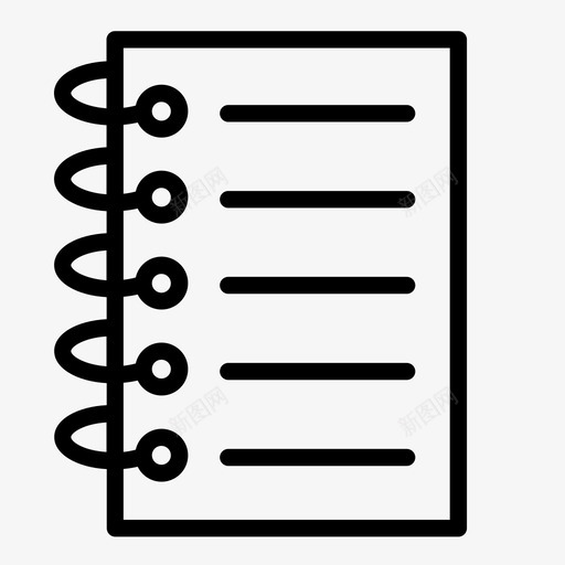 笔记本活页夹文件图标svg_新图网 https://ixintu.com 学校图标收藏 文件 活页夹 笔记本