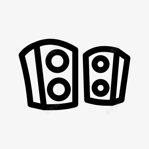 音响系统音乐扬声器图标svg_新图网 https://ixintu.com 扬声器 音乐 音响系统 音调