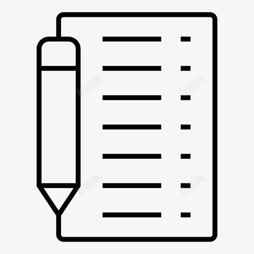 文件检查表文档图标svg_新图网 https://ixintu.com 业务细线图标 文件 文档 格式 检查表 纸张 编辑