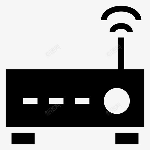 wifi路由器连接信号图标svg_新图网 https://ixintu.com wifi路由器 信号 无线 计算机硬件标志符号 连接