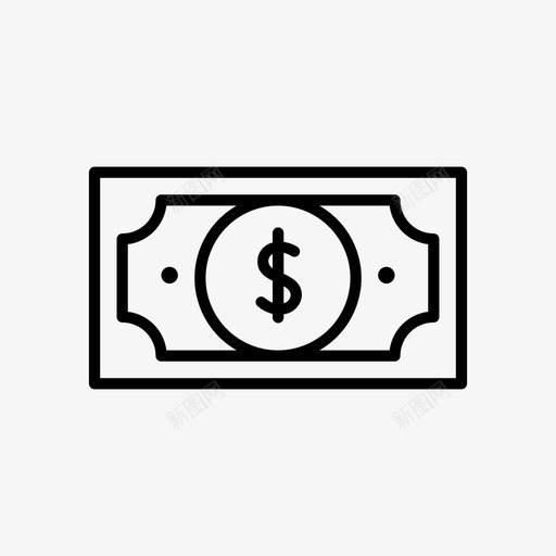 现金收入金钱图标svg_新图网 https://ixintu.com 交易 付款 收入 现金 金钱