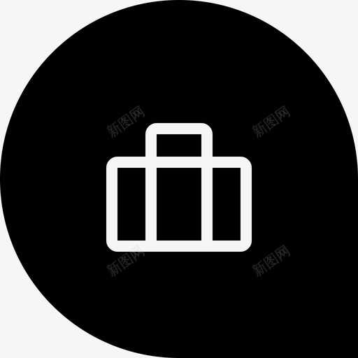 箱子袋子手提箱图标svg_新图网 https://ixintu.com 圆圈里的图标满了 手提箱 箱子 袋子