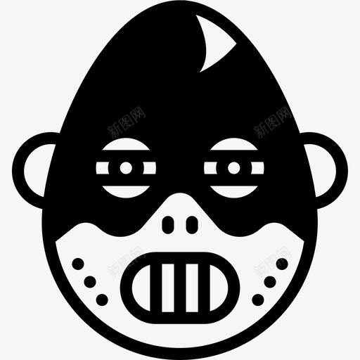 汉尼拔表情符号面部表情面具表情图标svg_新图网 https://ixintu.com 恐怖表情 汉尼拔表情符号 立体表情 面具表情 面部表情