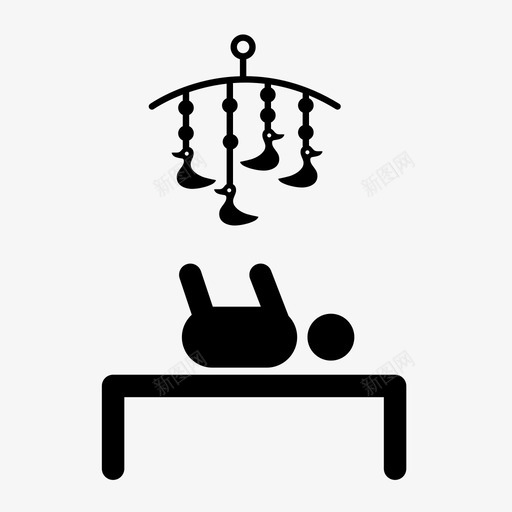 婴儿床婴儿床玩具移动图标svg_新图网 https://ixintu.com 婴儿床 婴儿床玩具 婴儿护理 移动