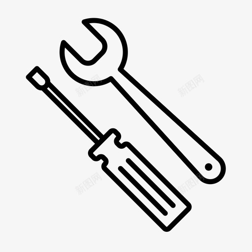 工具建筑工人勤杂工图标svg_新图网 https://ixintu.com 勤杂工 工人 工具 建筑工人 扳手