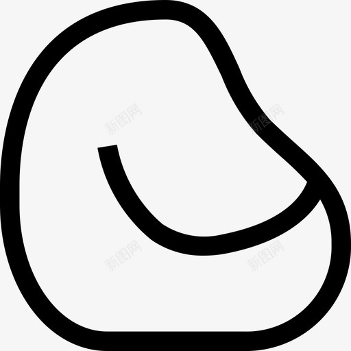 豆袋豆袋椅家具图标svg_新图网 https://ixintu.com 休息室 家具 座位 放松 物业出租 豆袋 豆袋椅