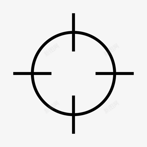 目标十字准线用户界面图标svg_新图网 https://ixintu.com 十字准线 用户界面 目标