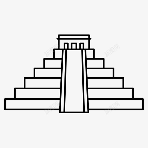 玛雅金字塔墨西哥纪念碑图标svg_新图网 https://ixintu.com 墨西哥 玛雅金字塔 纪念碑 金字塔