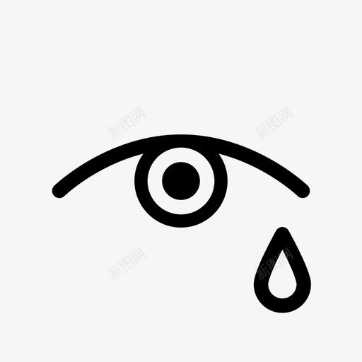 哭右眼情绪悲伤图标svg_新图网 https://ixintu.com 人眼 哭右眼 悲伤 情绪 眼泪
