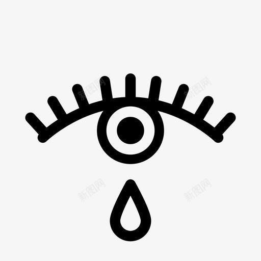 哭人眼哭眼睫毛图标svg_新图网 https://ixintu.com 人眼 伤心 哭人眼 哭眼 流泪 睫毛