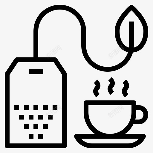 有机茶绿色热图标svg_新图网 https://ixintu.com 叶 有机农业 有机茶 热 绿色