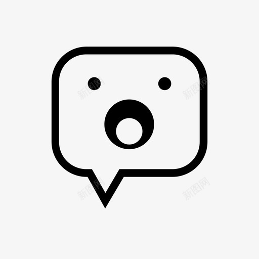 震惊的言论泡沫哦引用图标svg_新图网 https://ixintu.com 哦 引用 惊讶 说 说话 震惊的言论泡沫