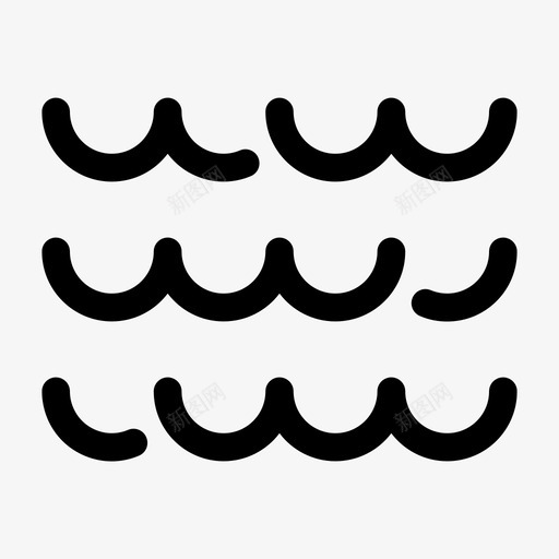 海浪淡水水图标svg_新图网 https://ixintu.com 夏日派对 水 海浪 淡水