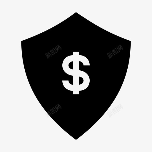 美元盾商业货币图标svg_新图网 https://ixintu.com 商业 支付 烘干 美元盾 货币