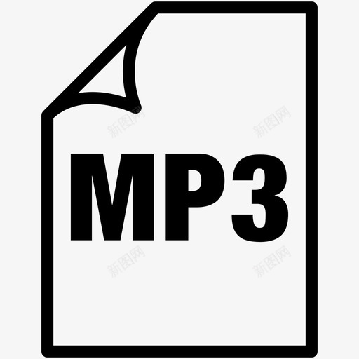 mp3扩展名文件图标svg_新图网 https://ixintu.com mp3 扩展名 文件 格式 格式化文件 类型