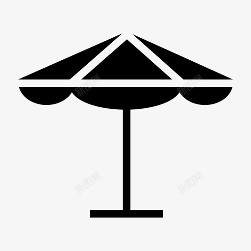 沙滩伞休息室放松图标svg_新图网 https://ixintu.com 休息室 夏天 放松 旅行铭文 沙滩伞 阳光