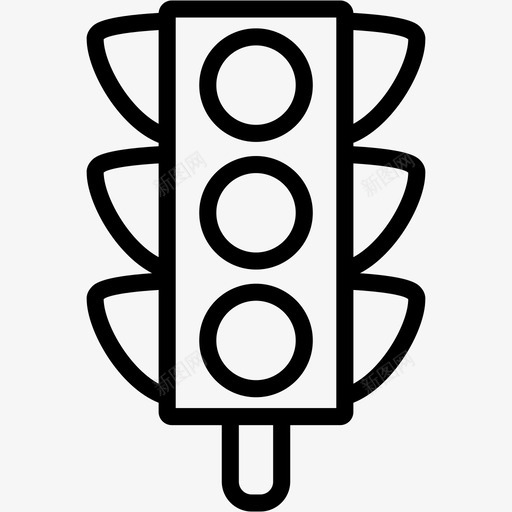 红绿灯注意道路图标svg_新图网 https://ixintu.com 信号 其他 注意 红绿灯 道路