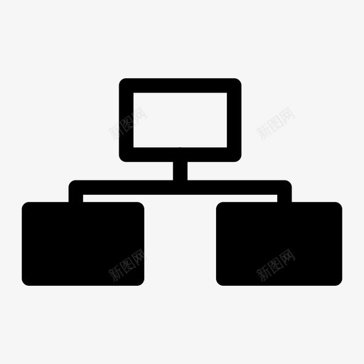 以太网计算机连接图标svg_新图网 https://ixintu.com 以太网 接口 用户 计算机 连接
