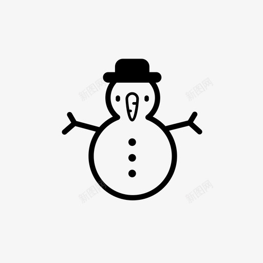 雪人圣诞雪人帽子图标svg_新图网 https://ixintu.com 冬天 圣诞套装2 圣诞雪人 帽子 雪人