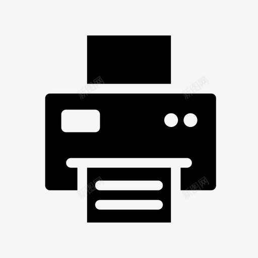 打印机打印输出基本填充图标svg_新图网 https://ixintu.com 基本填充 打印机 打印输出