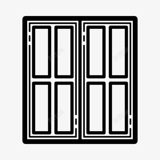 窗户建筑1图标svg_新图网 https://ixintu.com 建筑1 窗户