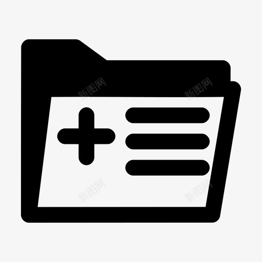 医疗文件夹病史医疗档案图标svg_新图网 https://ixintu.com 医疗文件夹 医疗档案 报告 病史