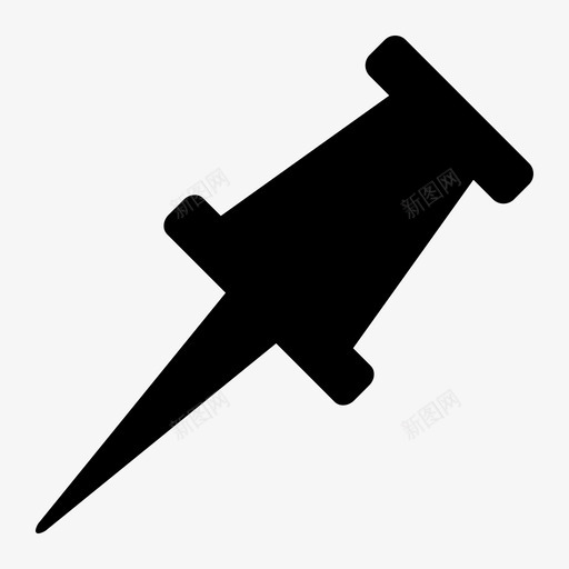 附件大头针图钉图标svg_新图网 https://ixintu.com 图钉 基本工具 大头针 附件